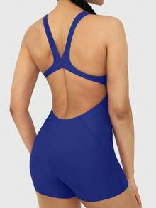 Speed mate Summer Outfits For Women,Swim Basics Summer Beach Crossed Back One Piece Swimsuit - Royal Blue - View 4
