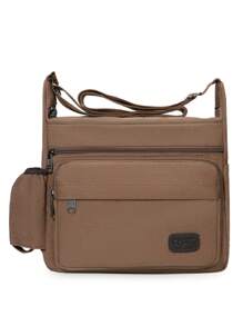 Bolso de hombro de gran capacidad y multicapa para hombre, nuevo bolso casual de viaje multicapa para negocios de hombre