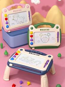 Kinder Malboard, Skizzier- und Kritzelboard Spielzeug, intelligentes Lernspielzeug, Geschenk zum Geburtstag für Jungen und Mädchen, Weihnachts- und Halloween-Geschenk (4 Stempel + 1 Bleistift + 4 Ständer)