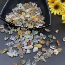 0,10 kg Chips de cristal natural de 7-9 mm, adecuado para regalos festivos, decoración del hogar, manualidades DIY, acuario, maceta y decoración artesanal