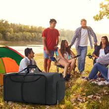 Travel Duffel Bag (Black) - Foldable Large Capacity With Shoe Compartment & Multi-Pockets, Unisex Weekender Bag For Weekend Trips 1-Pack - Black 120L - View 10