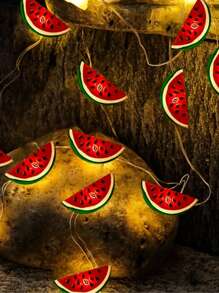 20 LED Fruit String Lights, Copper Wire Fairy Lights, Waterproof Novelty Lemon, Watermelon, Grape, Pineapple Decor Lights For Patio, Kids Girls Room, Summer Decoration, Christmas, Birthday Party, Festival