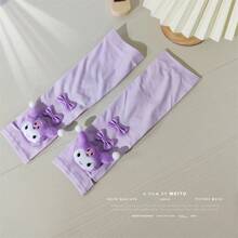 Sanrio (Autorizat) 1PC Sanrio Cremă solară gheață mâneci desene animate drăguț în aer liber UV protecție solară neagră gheață mâneci de mătase pentru studenți