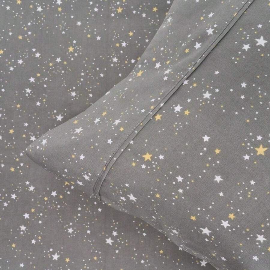 Home Reflections Double Brushed Sheet Set W/ Extra Cases - Star - View 1