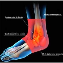 Kit 2 Orthopedic Ankle Braces Stabilizing Compression Pair Adjustable Unisex Ankle Brace - 黑色 - 查看 7