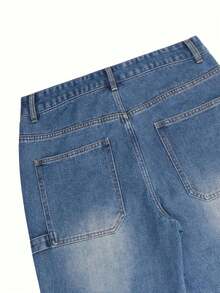 Teen Boys' Casual Vintage Loose Distressed Denim Shorts, Summer