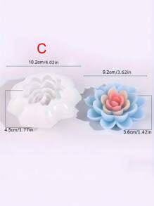 DIY Lotus Peony Silicone Mold For Cake Decoration, Baking Tools For Mousse Cake, Ice Cube, Jelly, Chocolate, Fondant Bread And Pastry Making