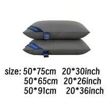 2个装纯色枕头带填充物，亲肤柔软，适合卧室家居使用