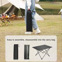 Une table de camping pliante, table de plage portable, petite table de pique-nique à dos en aluminium pour la cuisine en plein air, le barbecue, la randonnée, l'aviron et les voyages, disponible en différentes tailles