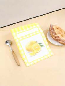 مناشف ورقية مربعة يمكن التخلص منها، ذات طباعة ليمون طازجة، ديكور مثالي لحفلات العطلات والمطاعم