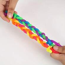 24/12 peças Brinquedos Sensoriais, Cordas Elásticas de Fidget para Brinquedos de Fidget Tipo Macarrão, Corda Elástica Mini | Macaco Reconfortante Superfície Elástica | Linha | Brinquedo Elástico Tátil Sensorial - Multicolorido - Visão 3