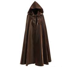 Medieval Cloak; Wizard Robe; Death Role-Play Performance Costume. Halloween Black Cape