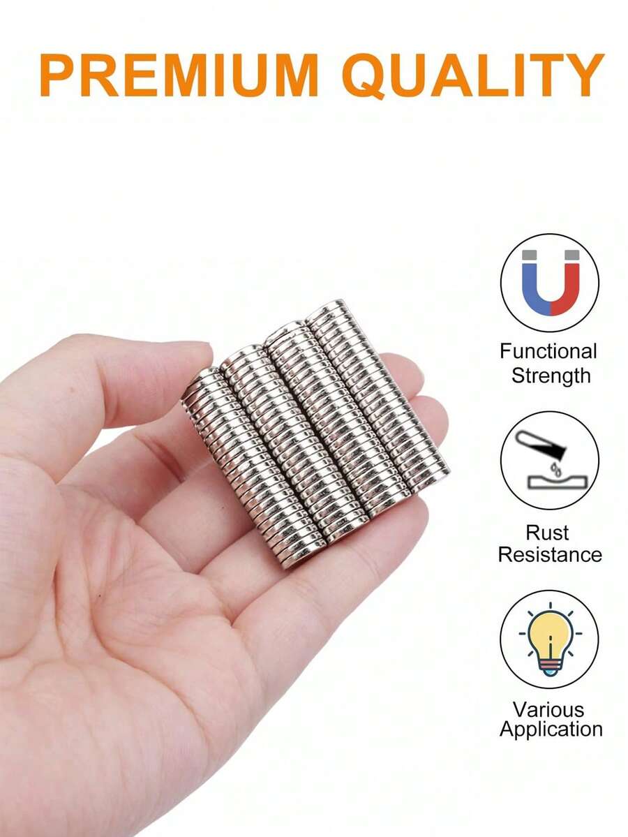 قطعة واحدة من مغناطيس قوي 10*2 ملم ، ماص حديد فائق القوة ، مغناطيس دائري صغير ، مغناطيس نيوديميوم - حديد - بورون دائم عالي القوة ، مثبت ملصق للثلاجة ، ملصق مغناطيسي ، مغناطيس صغير ، صلب مغناطيسي