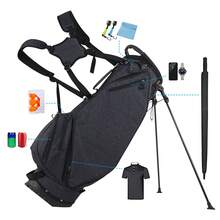 1piece Golf Bag Lightweight Golf Stand Bag 5 Way Dividers, 5 Zippered Pockets, Adjustable Dual Straps For Man/Woman - Multicolor - View 8