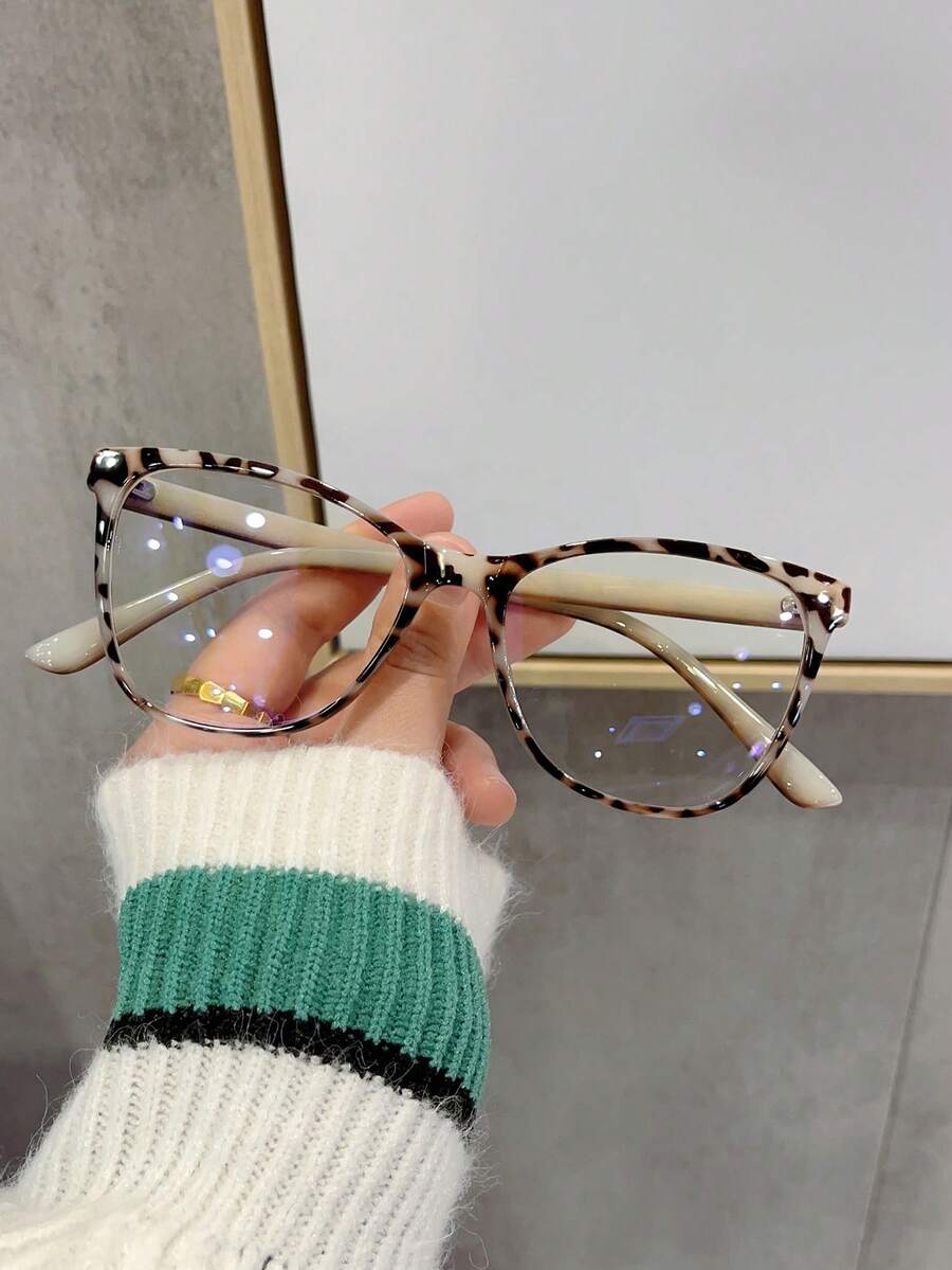 1pc Women's Cat Eye Style PC Frame Clear Glasses Accessories For Women - 彩色 - 查看 1