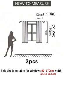 1pc Blackout Sheer Curtain, Practical Multipurpose For Balcony, Living Room And Holiday Home - Light Grey - View 40