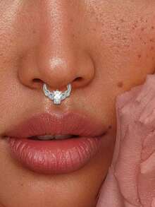 FOREVER QUEEN 1PC 925 Sterling Silver Nose Rings Hoops Septum Rings Nose Piercings Jewelry Conch Rook Helix Piercing Jewelry CZ Cartilage Hoop Earring For Women - Single Nose Ring - View 1