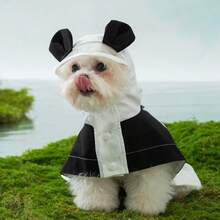 Waterproof Raincoat Panda Design Cute Rain Jacket, Suitable For Small, Medium And Large Dogs, Outdoor Use - Black and White - View 3