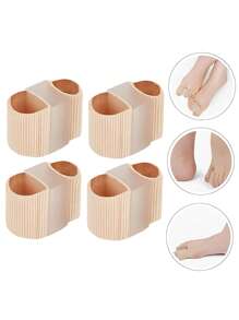 1/2/4/6/10pcs Toe Separators For Overlapping Toes - Comfortable Velvet Fabric, Ideal For Night & Home Use - Perfect Gift For Mother's Day
