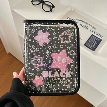 Joivida 1pc Fashionable Star Printed 6-Ring A5 PVC Zipper Binder Planner, Album For Idol Photo Card & Collection,Back To School,School Supplies - Multicolor - View 11