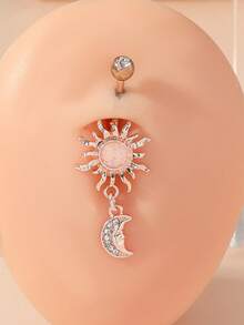 1pc/Set Women Sexy Navel Piercing Ring With Butterfly Zirconia Decoration, Belly Button Rings - Multicolor - View 7