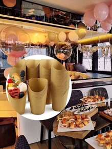 100/50pcs Disposable Cake Paper Cups, Kitchen Baking Tools For Wedding Banquet, Bar Party, Outdoor Dinner, Etc., Used To Serve Fries, Cakes, Ice Cream And So On.