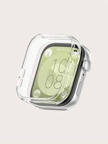 1pc Solid Color Casual Style Electroplated Full Coverage Anti-Scratch Shock Resistant Full Frame Protective Case Compatible With Huawei Watch Fit 3 - Fit - View 17