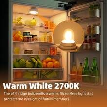 2/6pcs 15W/25W E14 Himalayan Salt Lamp Bulb Incandescent Glass Light Bulbs 230V | 2700K Warm White | Dimmable | Pygmy/Small Edison Screw (SES) Base