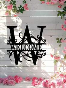 1 Fine Metal Art Logo - Personalized Last Name Logo, Name Design, Home Decoration With Custom Initials Thumbnail, Classic Style, Wall-Mounted Wall Art Decoration For Theme Parties, Perfect Heartfelt Gifts For Friends And Family