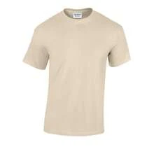 Gildan Unisex Adult Heavy Cotton TShirt (Sand) - 黃色 - 查看 1