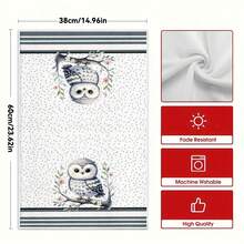 1/2 khăn lau tay Gray Owl, khăn lau bát đĩa bằng polyester mềm mại và thấm hút có thể giặt bằng máy, hoàn hảo để trang trí nhà bếp, nấu ăn, nướng bánh, trang trí ngày lễ và đồ dùng phòng tắm, trang trí bàn, đồ dùng nhà bếp, trang trí nhà cửa, quà tặng tân gia phòng tắm nhà mới, khăn lau bếp - Nhiều màu - Xem 4
