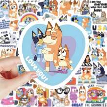 Bluey 103pcs/Set Cute Bluey Stickers, Water Cup Stickers, Notebook Stickers, DIY Handmade Stickers,Stickers For Boys,Notebook Anime,Scrapbook>Stickers