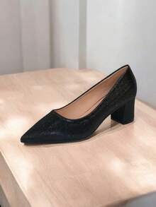Fashionable & Comfortable High Heel Shoes For Evening Gowns And Weddings - Black - View 2