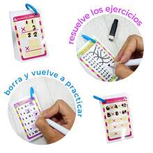 12 llaveros tarjetas didácticas tablas de multiplicar plastificadas con plumón - Multicolor - Ver 4