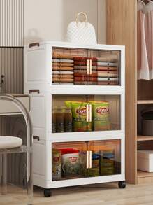 1pc 48cm/18.9in - 60cm/23.6in Wide Storage Cabinet, Foldable Storage Box, Home Living Room Toy Cabinet Organizer, Snack Cabinet, Kitchen Storage Cabinet, Christmas Gift, Storage Box, Under Bed Storage