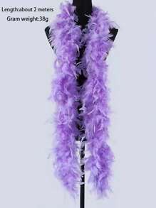 1 pezzo Boa di piume artificiali lunghe, sciarpa di piume per progetti fai-da-te, festa di compleanno, costume, vestito, foto di matrimonio, accessori da palco, decorazione per casa e feste, forniture per il carnevale
