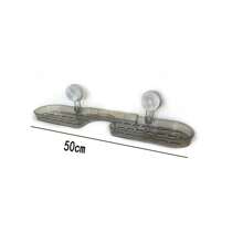 1pc Clear Plastic Suction Cup Bathroom Shelf - Wall-Mounted, No-Drill Storage Rack For Faucet & Toilet Essentials With Transparent Design, Ideal For Organizing Cosmetics And Accessories