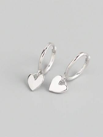 HuooNew 1 paar minimalistische kleine, gladde creolen van 925 sterlingzilver, unisex cadeau