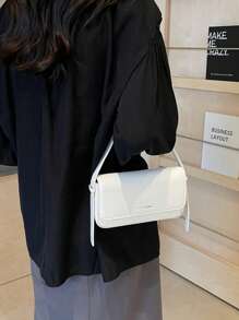 Borsa a spalla di alta qualità da donna, modello 2025, di moda semplice, colore tinta unita bordeaux, borsa minimalista da donna con fibbia, borsa a spalla a tinta unita dal design pulito ed elegante, adatta per la scuola, gli spostamenti e il tempo libero, borsa quadrata mini con finitura opaca