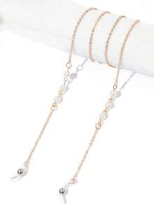 1 st glasögonkedja, halkfri kedja, halshängande, trendig glasögonkedja, glasögonbåge och tillbehör. - Multifärgad - Visa 3