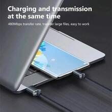 NNBILI 2026 新款 120W USB-C 转 Type-C 数据线，兼容 15/16/17 系列，支持 PD 快充；兼容华为 P50/P40/P30/Mate 9/10 Pro/Nova 6/5/4，支持 6A 快充；兼容三星；兼容小米；尼龙材质数据线 - 淺藍色 - 查看 5