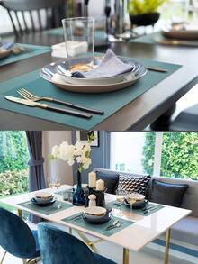 1-6 pezzi Sottopiatti lavabili e resistenti al calore in PVC, adatti per sala da pranzo, decorazioni per tavolo da pranzo, decorazioni per la casa