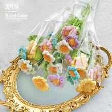 3 件手工钩针人造雏菊花束，混合颜色装饰针织假雏菊花，适合家居装饰和特殊场合，母亲节礼物 - 混合色 - 查看 8