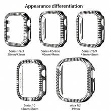 兼容 38mm、40mm、41mm、42mm、44mm、45mm、46mm 和 49mm 的 表带和表壳。采用柔软、运动休闲的硅胶表带，搭配双排镶钻、防震防刮的硬质 PC 穿孔保护壳。兼容 Ultra/11/10/9/8/7/6/5/4/3/SE 女士时尚表带和表壳。佩戴舒适，触控灵敏！ - 白色錶帶+透明殼 - 查看 9