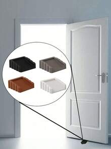 4pcs/2pcs/1pc Creative Wind-Resistant Door Stops, Plastic Frosted Door Wedges, Door Stoppers, Wind Blockers, Anti-Pinch Anti-Collision Door Blocks, Suitable For All Homes, Perfect Housewarming Gift, Ensure Home, Applicable For Home And Office - Multicolor - View 3