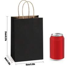 1/12pcs Random Color Brown Kraft Paper Gift Bags, Versatile DIY Bags - Multicolor - View 5