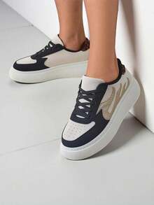 Damen Plattform Sneaker - Schwarz - Übersicht 2