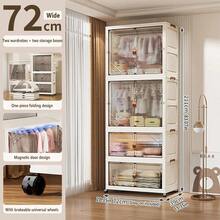 1/2/3/4/5 Drawer Style Storage Chest, Thick Plastic Cabinet, Multi-Layer Nightstand - Transparent - View 18