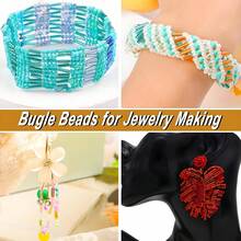 3600+Pcs 2*6mm Tube Beads Kit Glass Bugle Seed Beads Small Craft Beads For DIY Bracelet Necklaces Crafting Jewelry Making - Multicolor - View 4