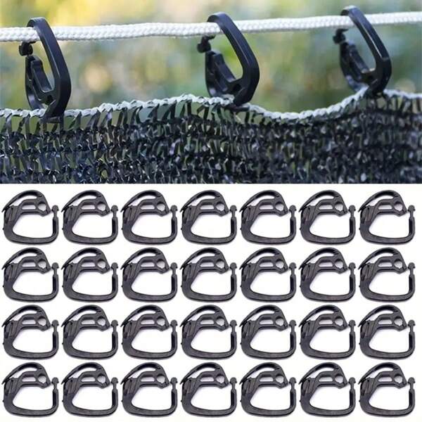 20/50 Pack Shade Cloth Clips Plastic Lock Grip Hooks Hanging Clamps Buckle For Sun Shade Cloth Net Anti Bird Netting Garden Greenhouse Shade Cloth Cover Mesh Tarp Outdoor Sun Shades